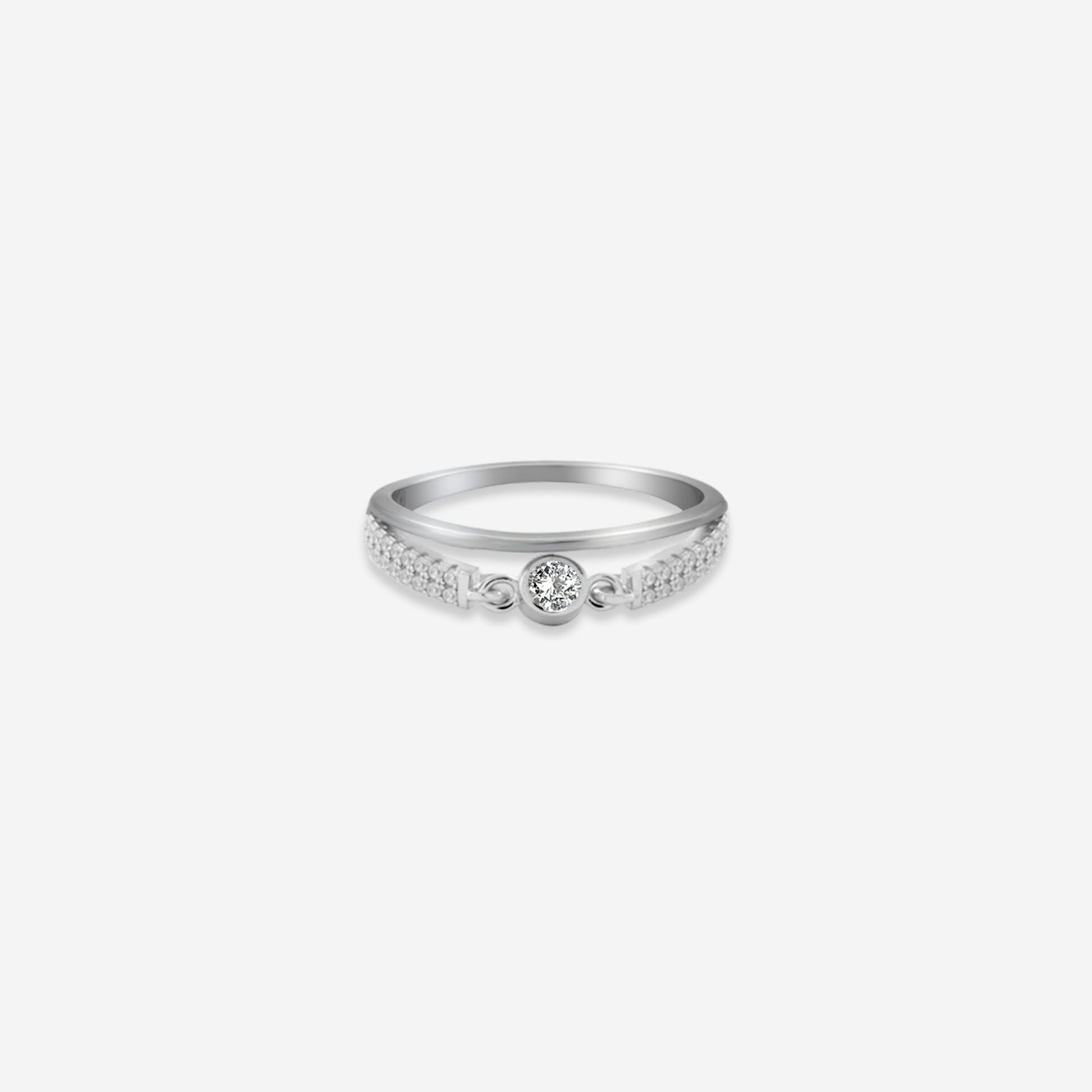 Bezel Brilliance Ring – Sterling Silver Sparkle