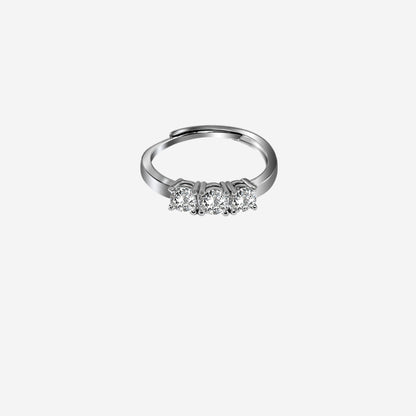 Sterling Silver ring with three diamonds