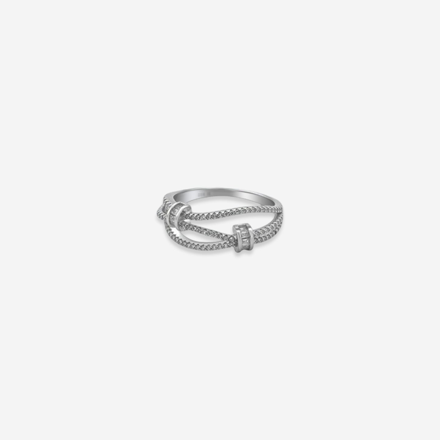 entwined grace ring– sterling silver & diamonds