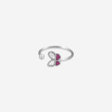 Purple Butterfly Dream Ring in Silver