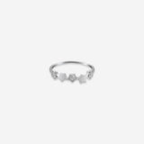 Silver Celestial Bloom Women`s Ring