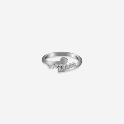 Heart Glow Ring– Sterling Silver Sparkling Romance
