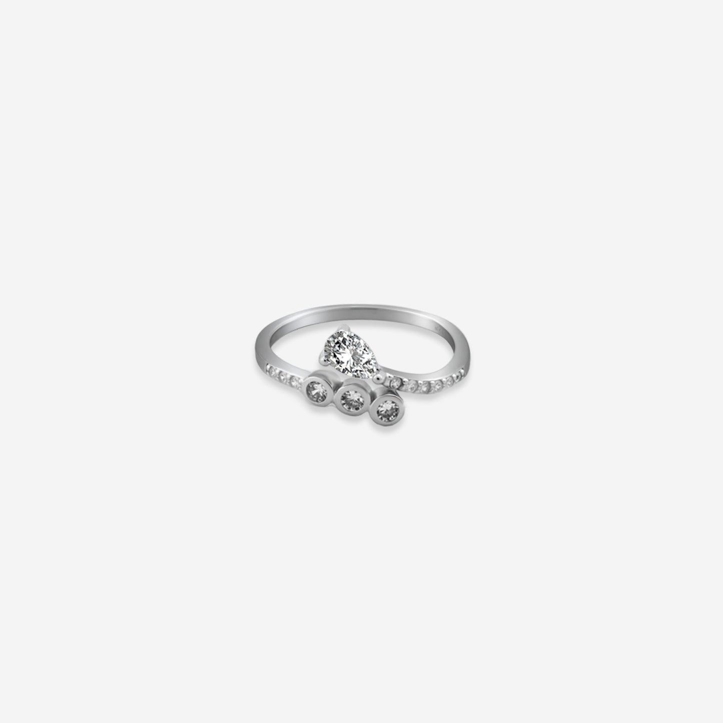 sterling silver diamond ring