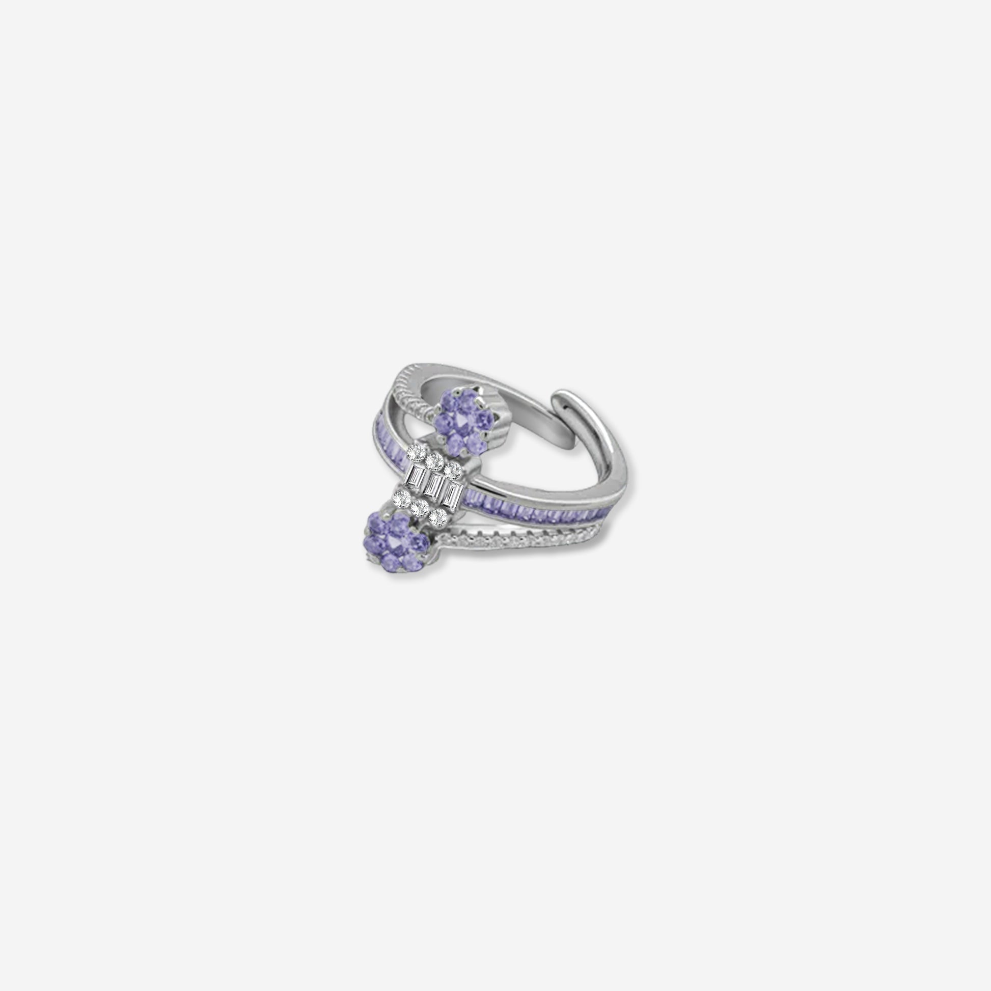 Sterling silver purple majesty ring