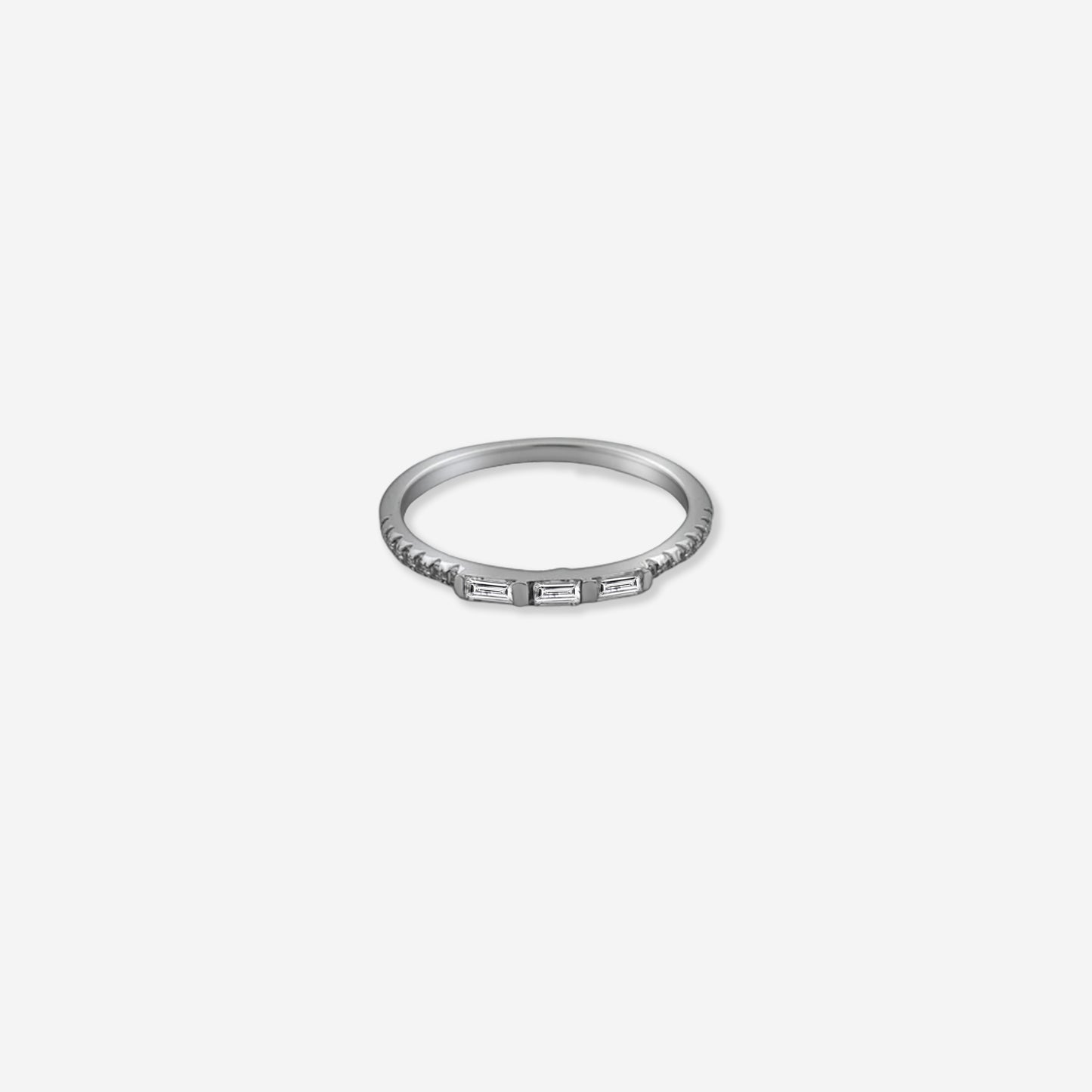 sterling silver radiance duo ring –with geometric elegance