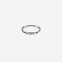 Sterling silver Radiance Duo Ring –with Geometric Elegance