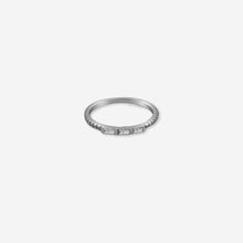 Sterling silver Radiance Duo Ring –with Geometric Elegance
