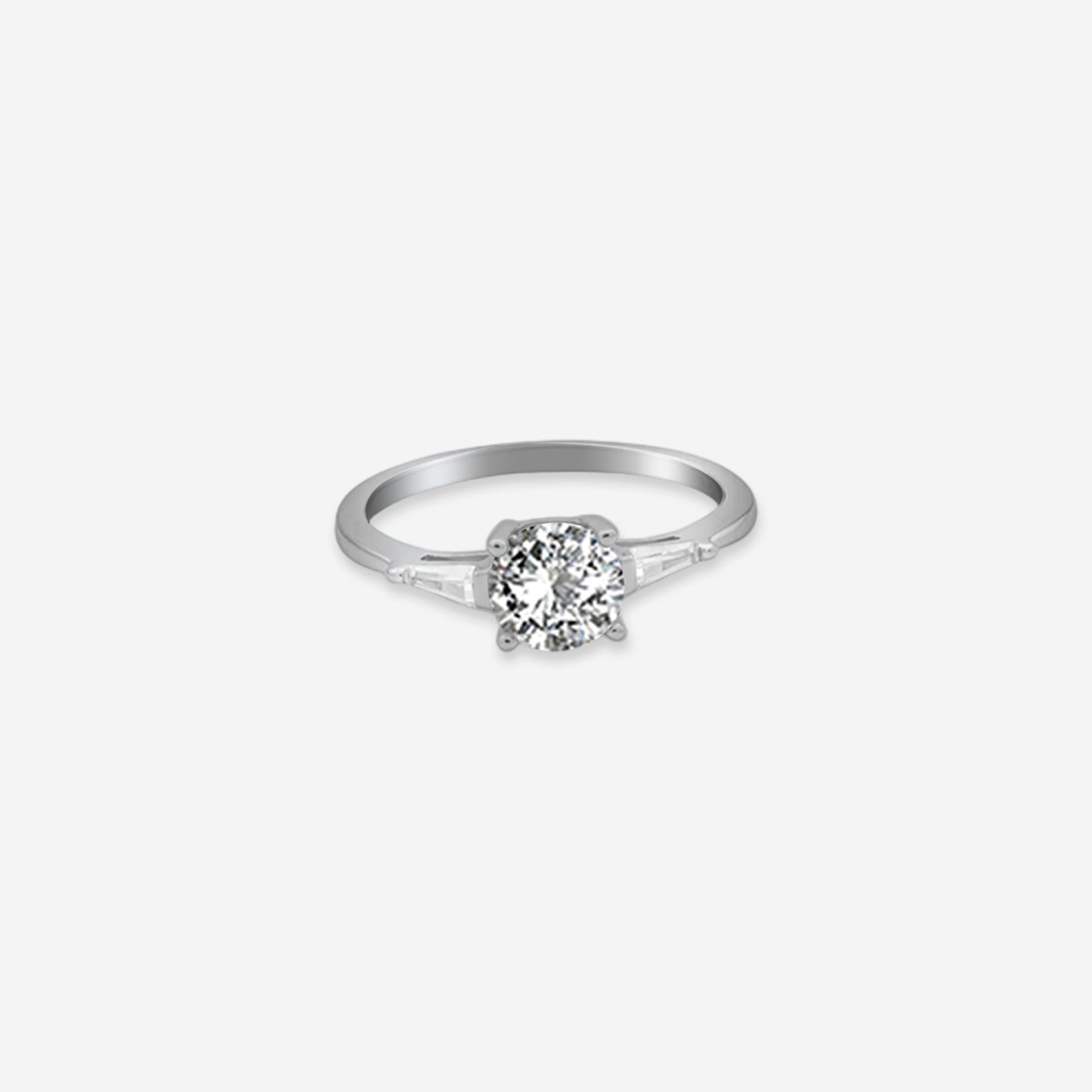 eterna diamond ring – sterling silver with classic brilliance 