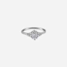 Sterling silver Elongated Diamond Ring