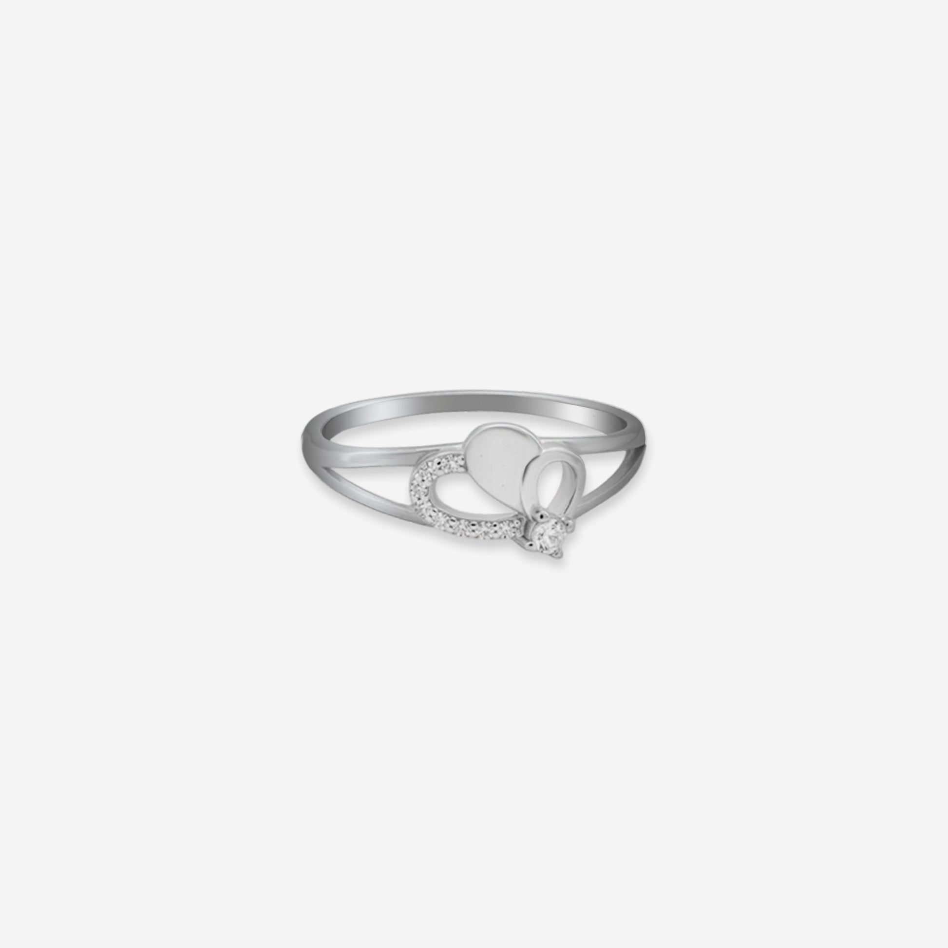 Sterling silver Heart Loop Ring