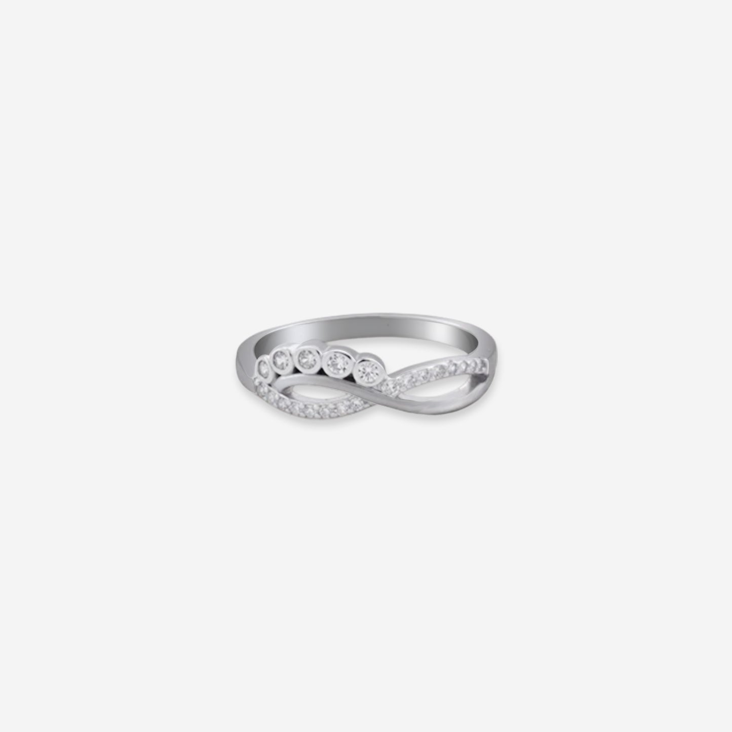 sterling silver infinity sparkle ring