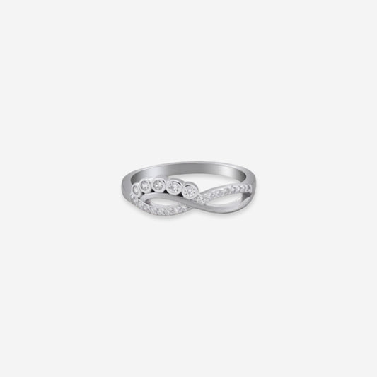 Sterling silver Infinity Sparkle Ring