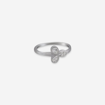 Sterling silver Three-Petal Bloom Ring