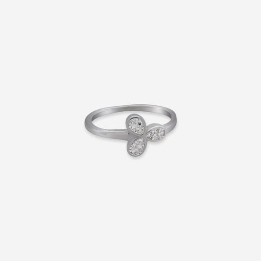 Sterling silver Three-Petal Bloom Ring