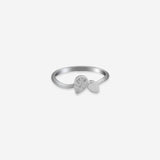 Silver Sparkling Teardrop Women`s Ring