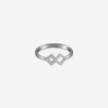 Sterling silver Diamond Duo Ring