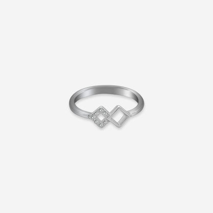 Sterling silver Diamond Duo Ring