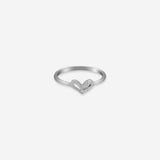 Silver Heart Women`s Ring