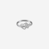 Butterfly Crystal Ring in Silver
