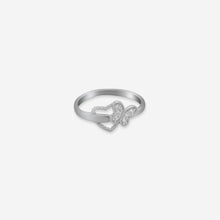 Sterling silver Butterfly Crystal Ring