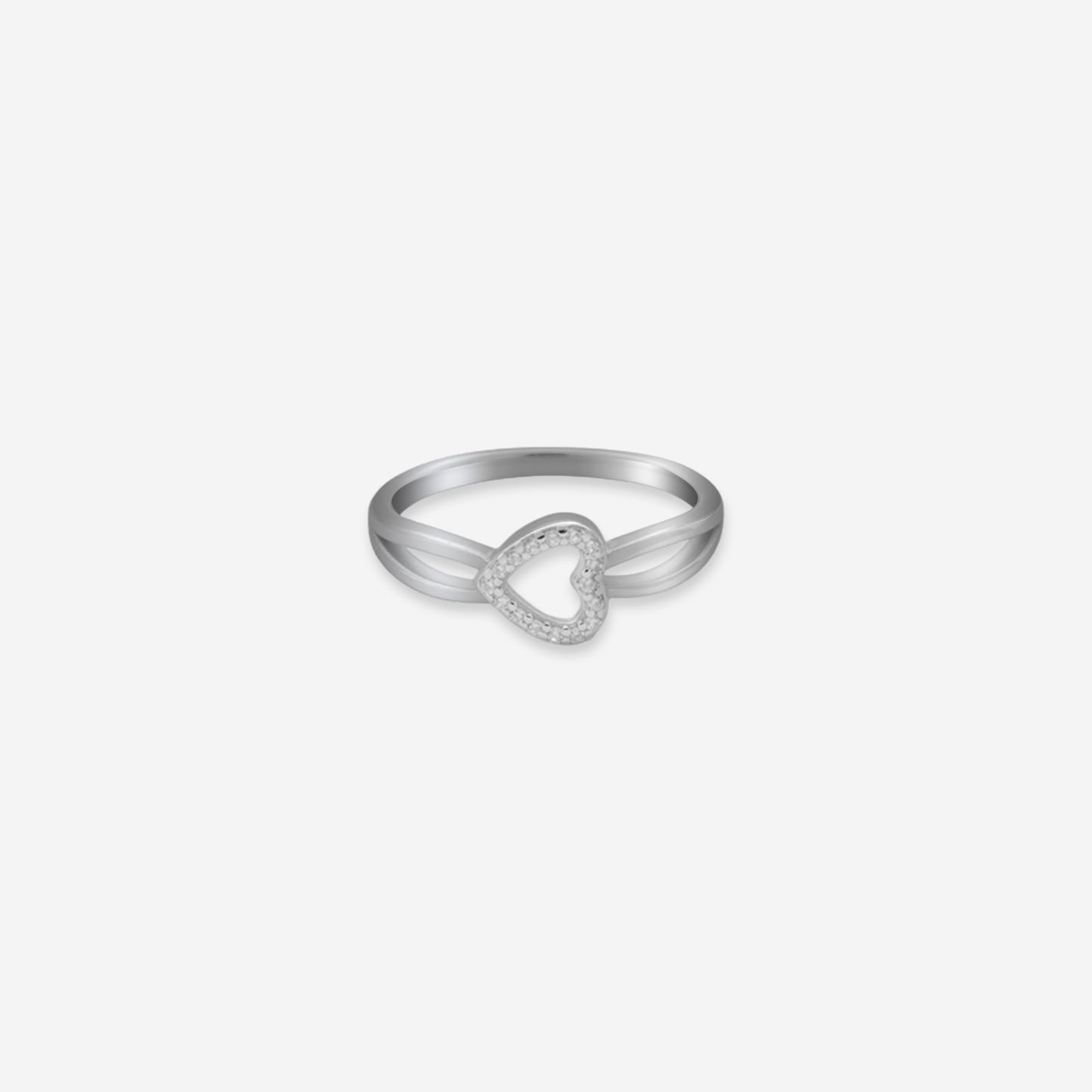 sterling silver heart splendor ring