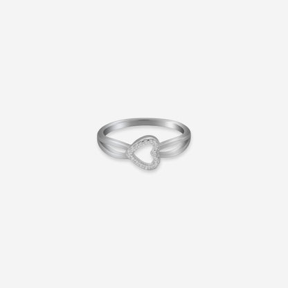 Sterling silver Heart Splendor Ring