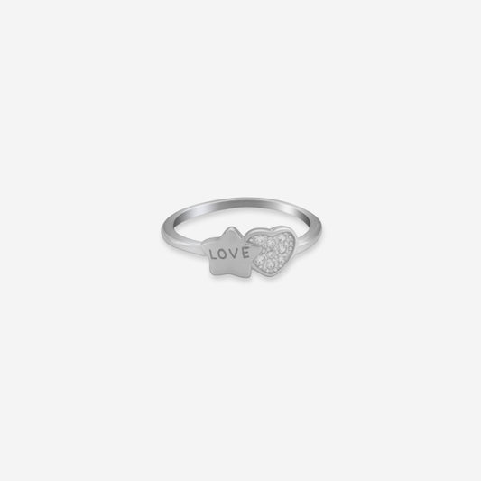 Sterling silver Love Star Ring