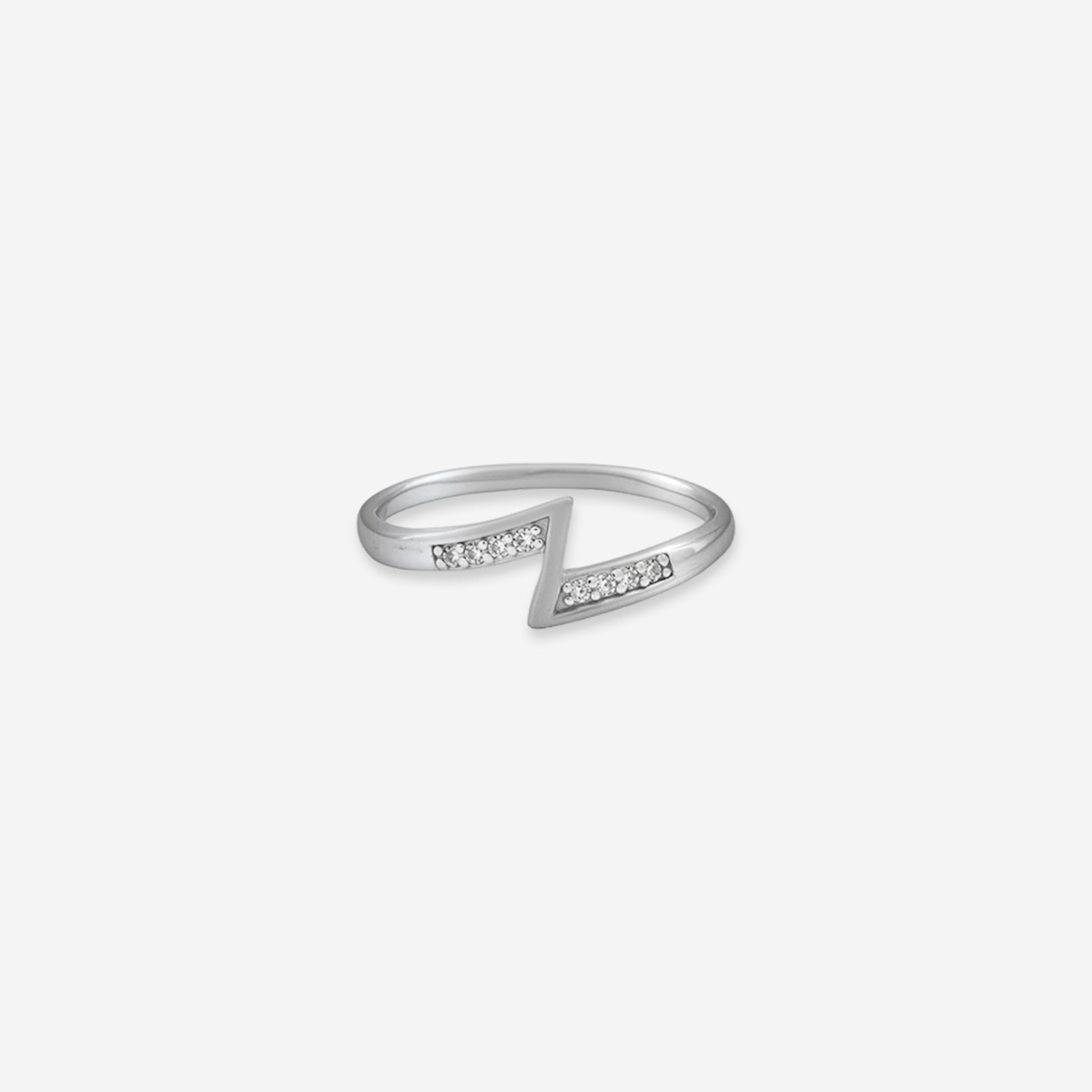 Sterling silver Radiance Arc Ring