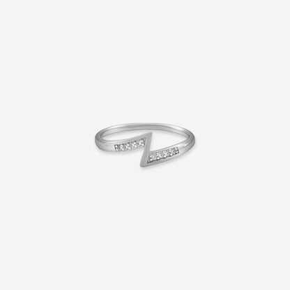 Sterling silver Radiance Arc Ring