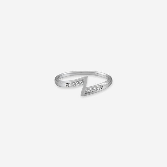 Sterling silver Radiance Arc Ring