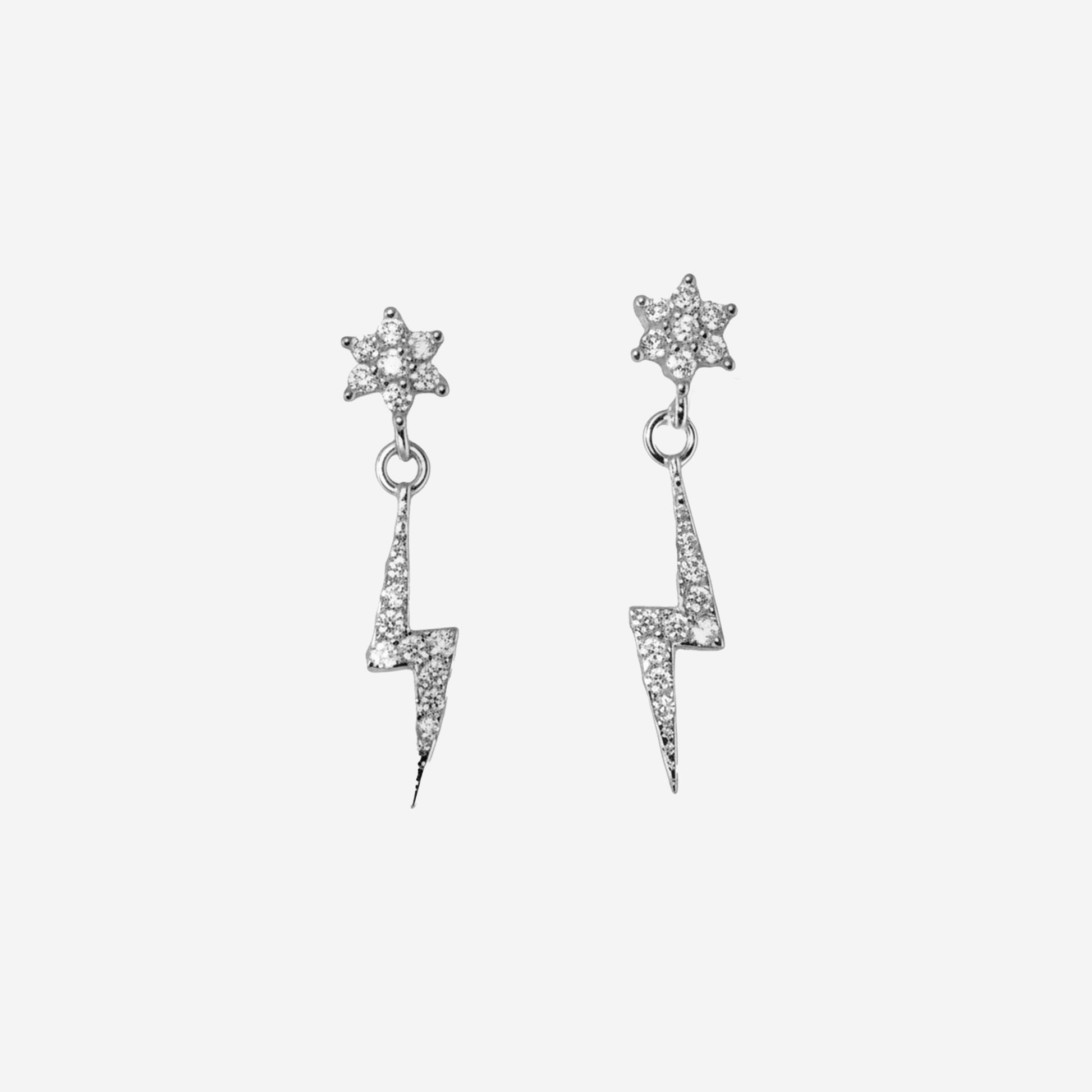Lightning Silver earrings