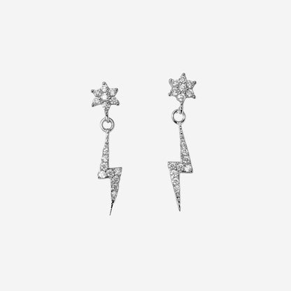 Lightning Silver earrings
