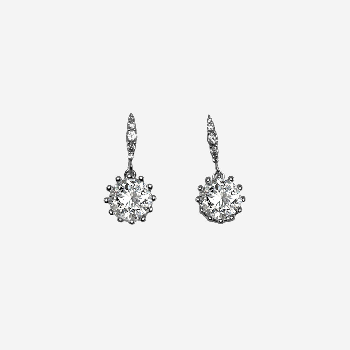 Pair of silver earrings