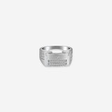Axis Diamond Men`s Ring in Silver