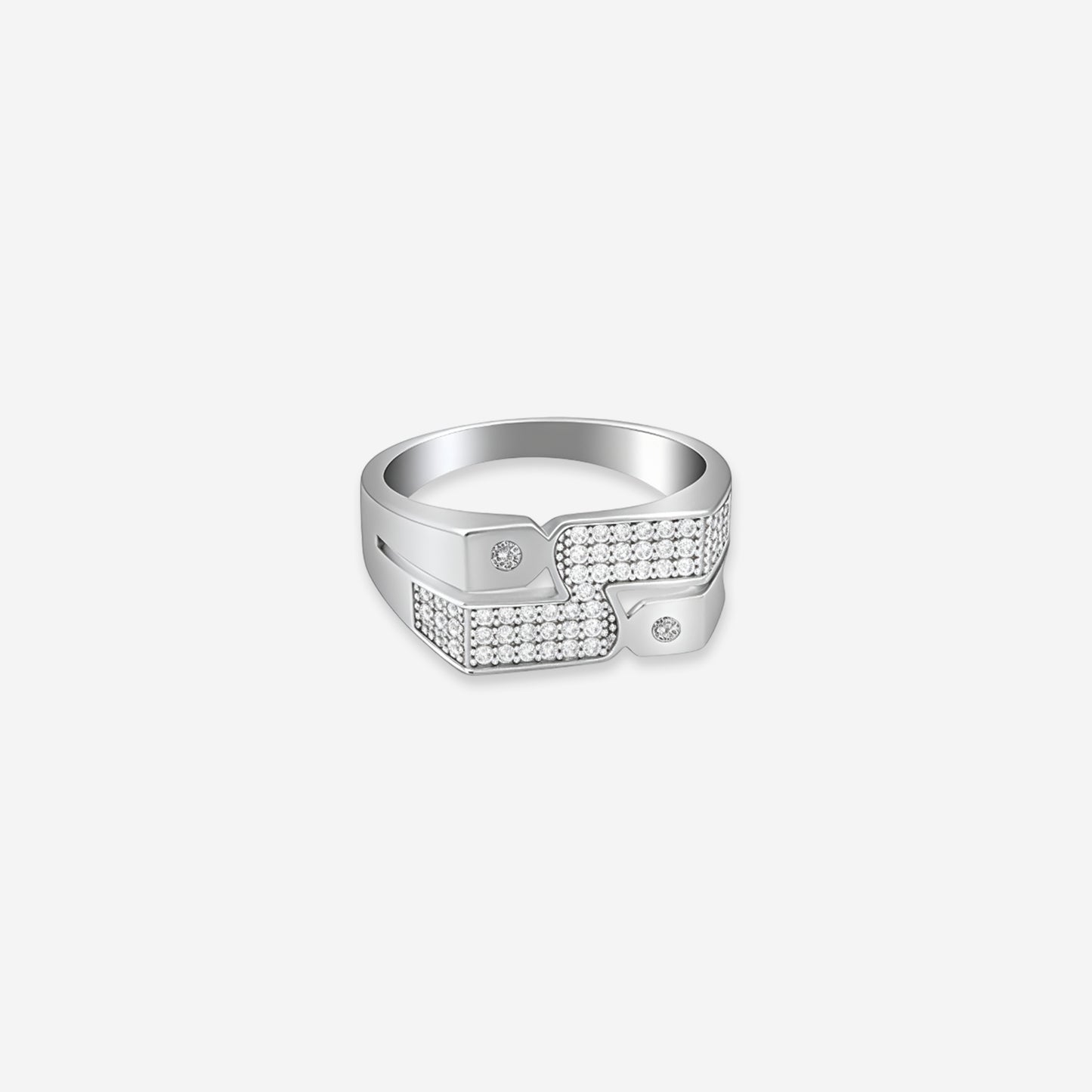 sterling silver nova crest men’s ring