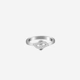 Silver Radiance halo Women`s Ring