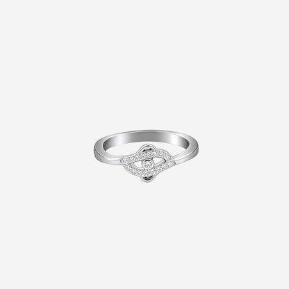 Sterling silver Radiance halo Ring