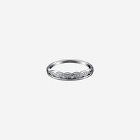 Sterling silver marquise-cut pattern ring