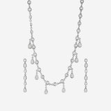 Silver Elira Necklace in Flowing Sparkle