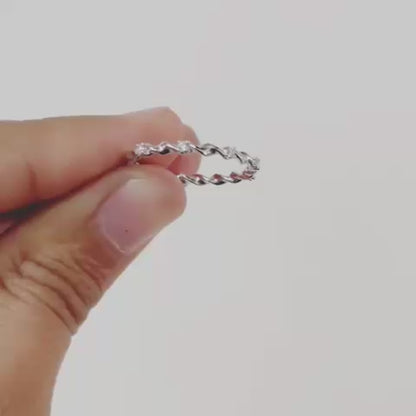 Silvercoil Gleam Women`s ring