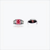 Red Edge form Men`s Ring in silver