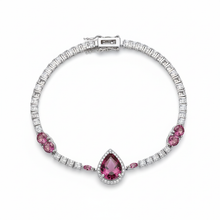 Sterling silver Crimson Bloom Bracelet
