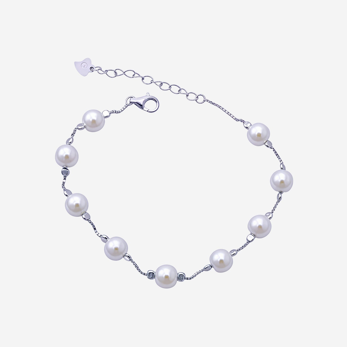 sterling silver pearl embrace bracelet