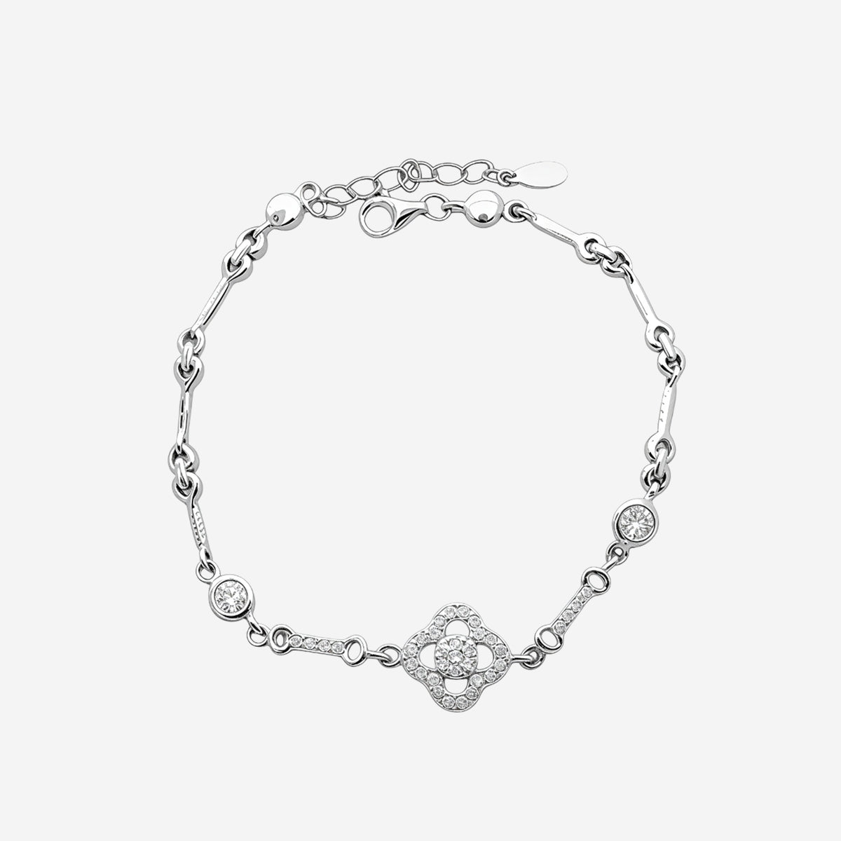 Sterling silver Floral Radiance Bracelet