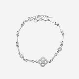 Floral Radiance Bracelet in Silver