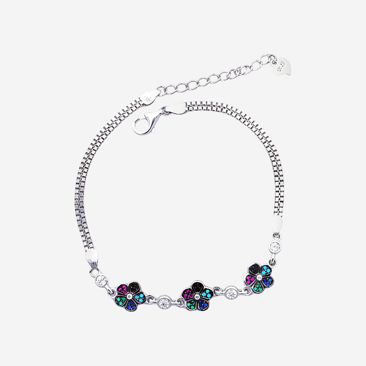 Sterling silver Whisper Charm Bracelet