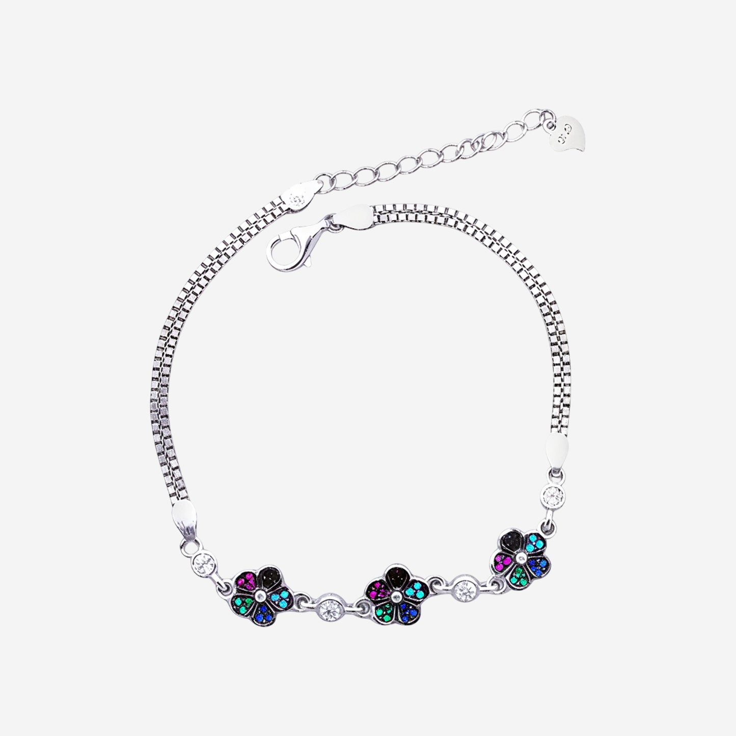 sterling silver whisper charm bracelet