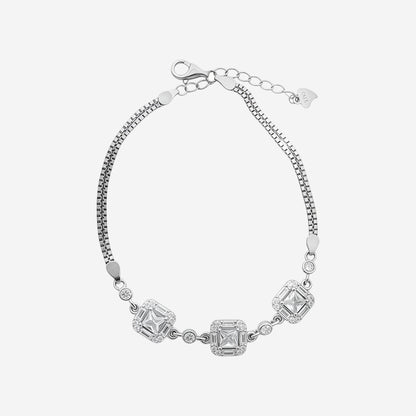 Sterling silver Lustre Square Bracelet