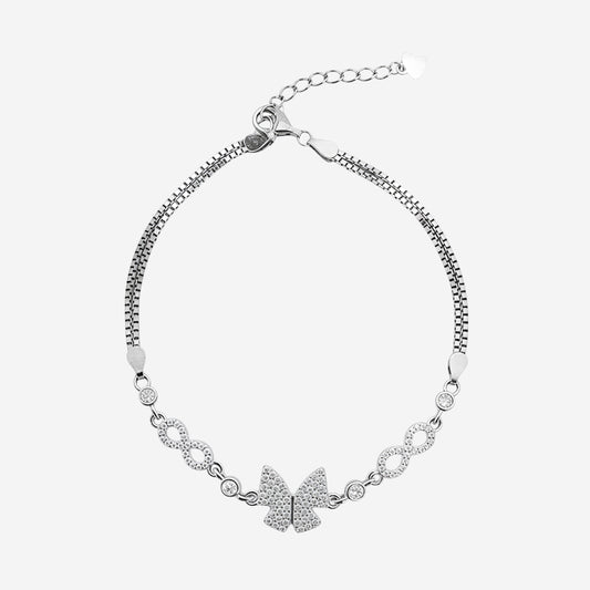 Sterling silver Infinity Butterfly Bracelet