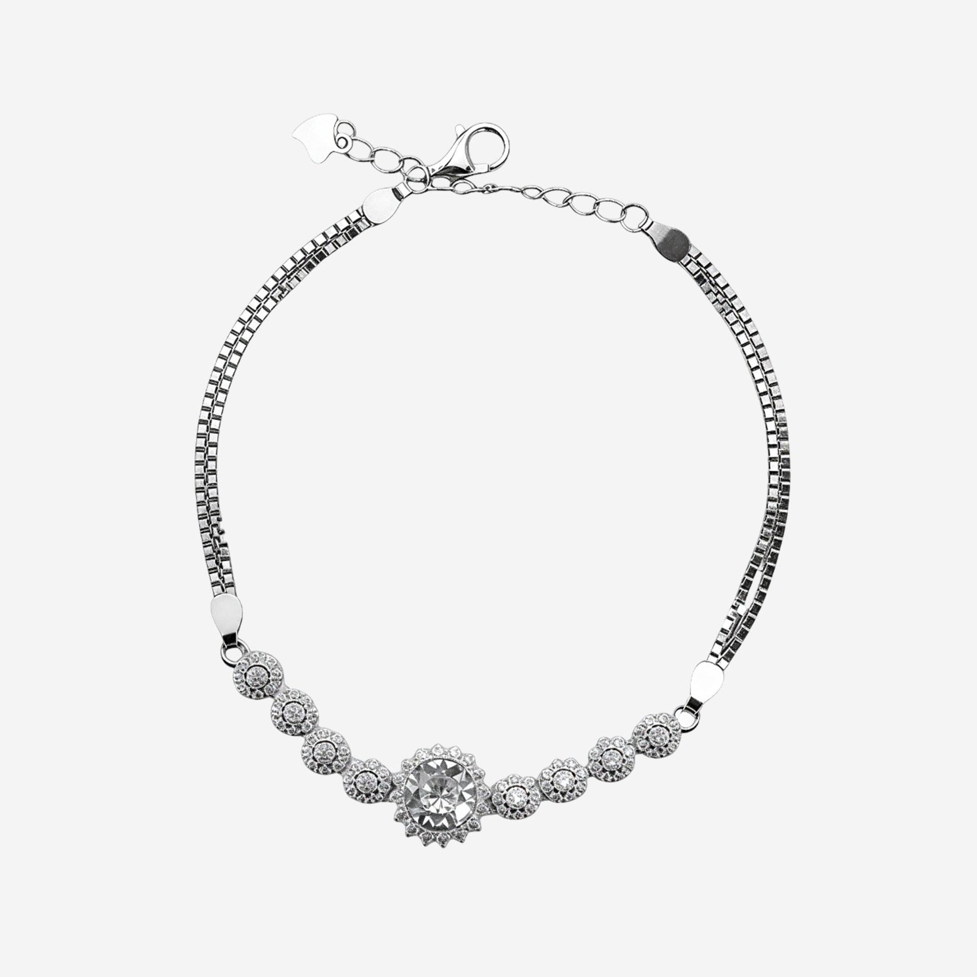 Sterling silver Serene Charm Bracelet